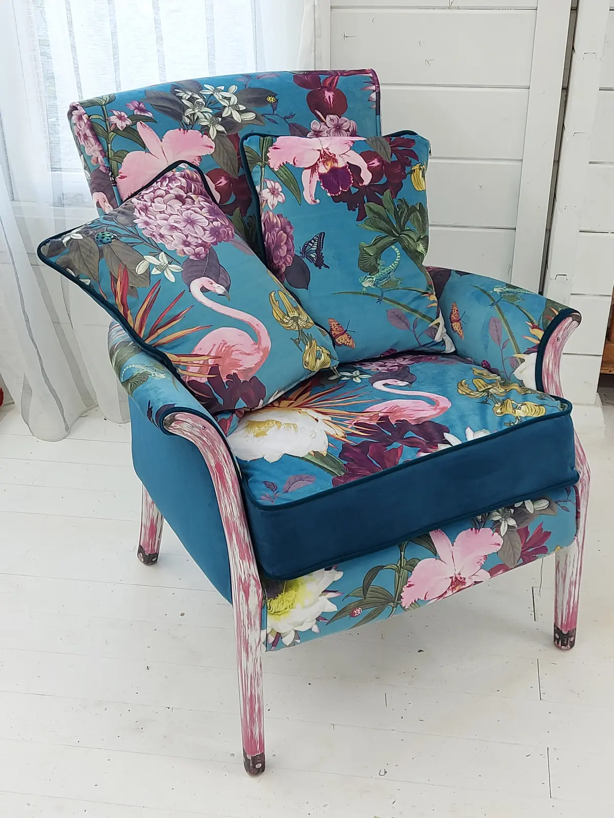 Floral statement chair