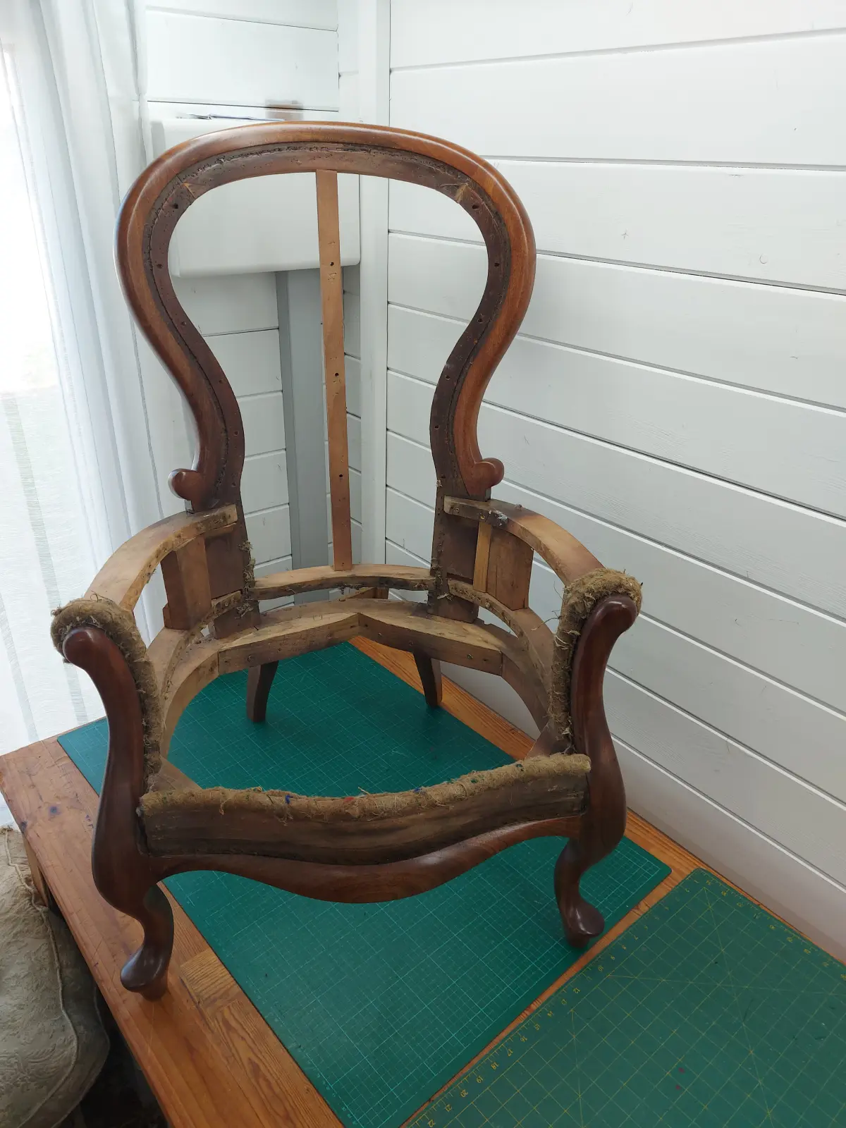 Traditional timber chair frame